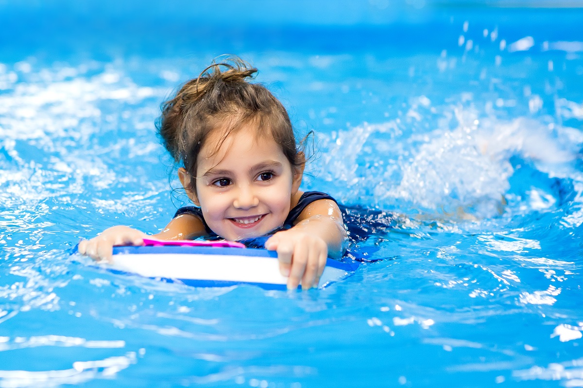 kid in pool